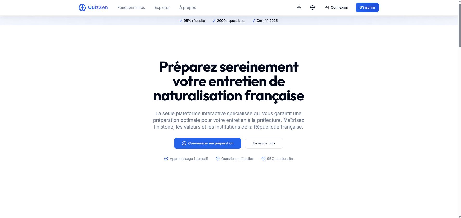 QuizZen Homepage